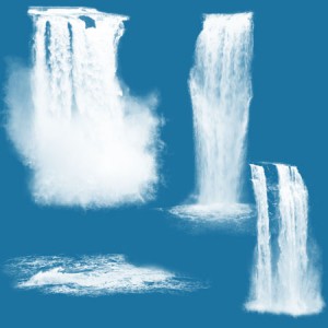 Waterfalls7 300x300 Кисть для фотошопа   Высокие обрывистые водопады с водяным облаком