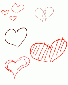 hearts 240x300 Кисть для фотошопа   Сердечки нарисованные от руки